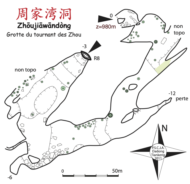 topographie Zhoujiawandong 周家湾洞