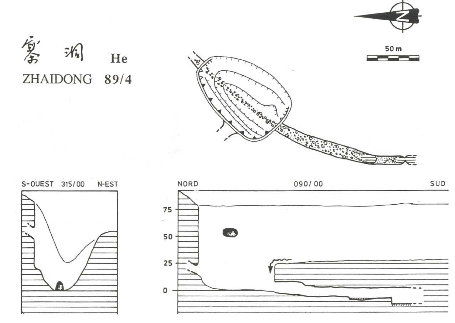 topographie Zhaidong 寨洞