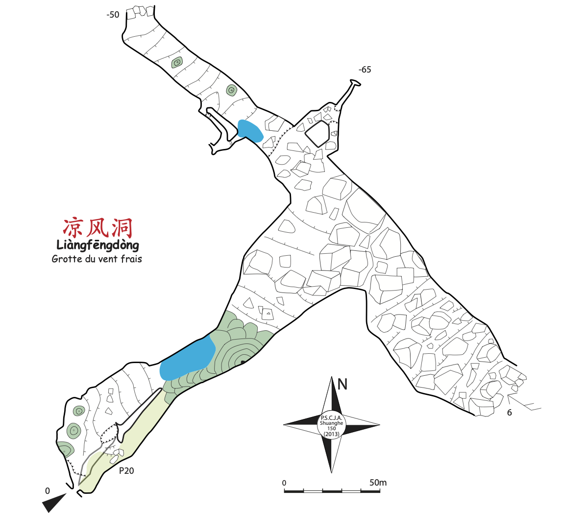 topographie Liangfengdong 凉风洞