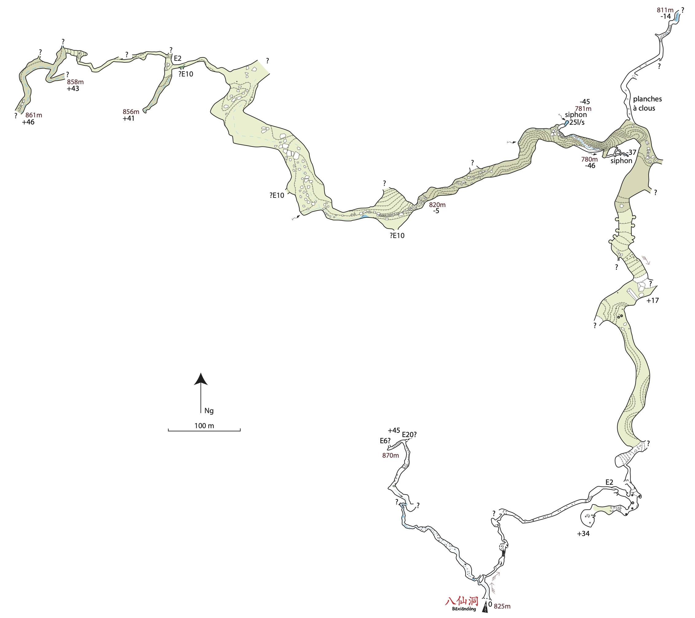 topographie Baxiandong 八仙洞