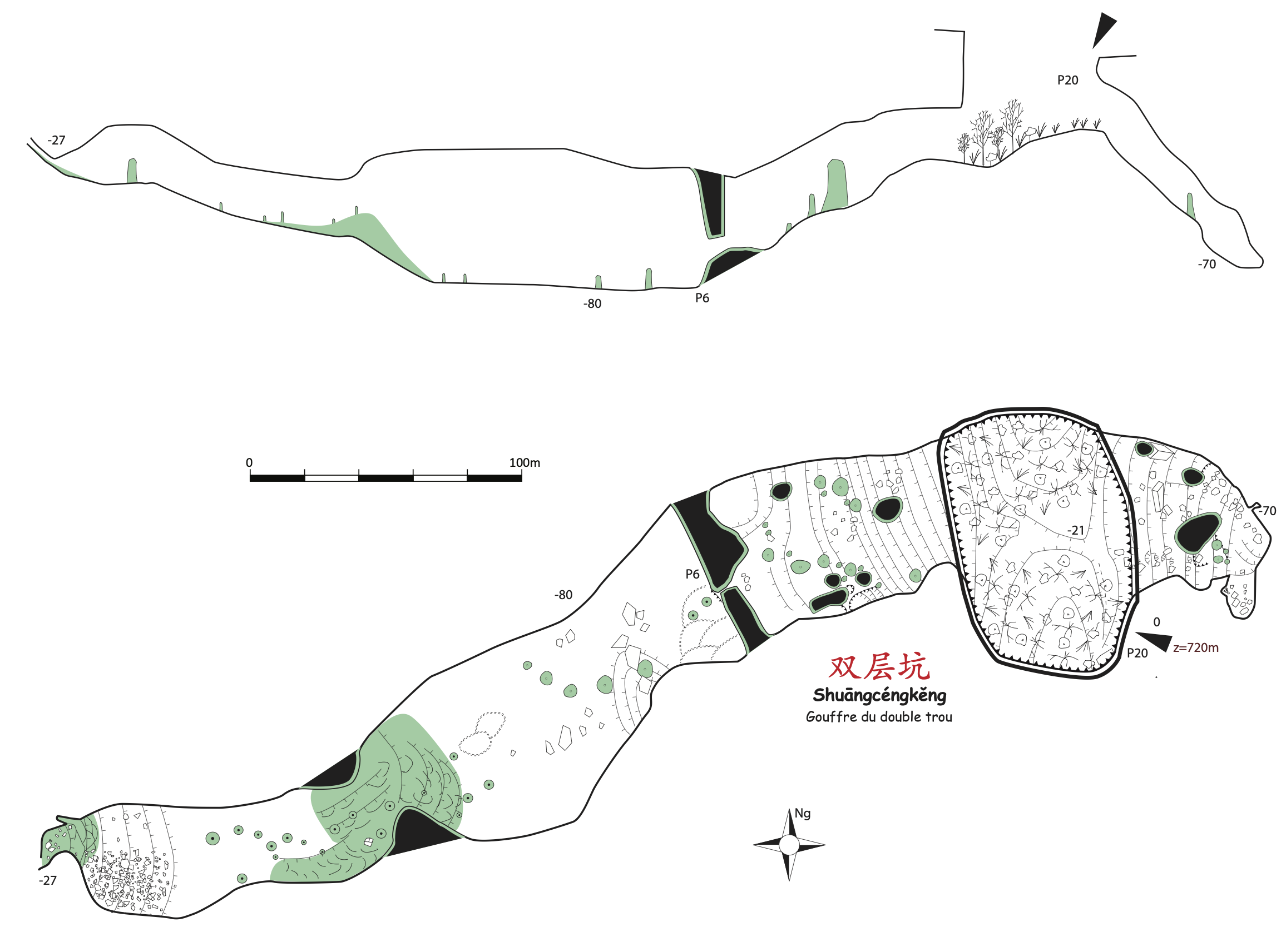 topographie Shuangcengkeng 双层坑