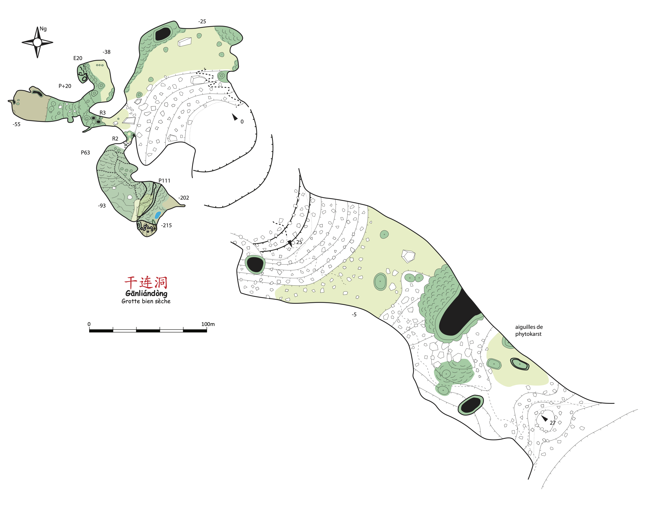 topographie Ganliandong 干连洞