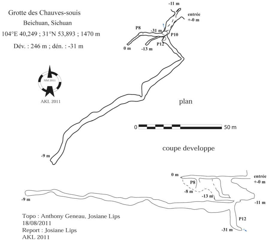 topographie Grotte des chauves-souris 