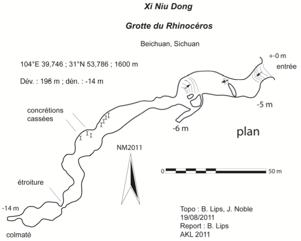 topographie Xiniudong 