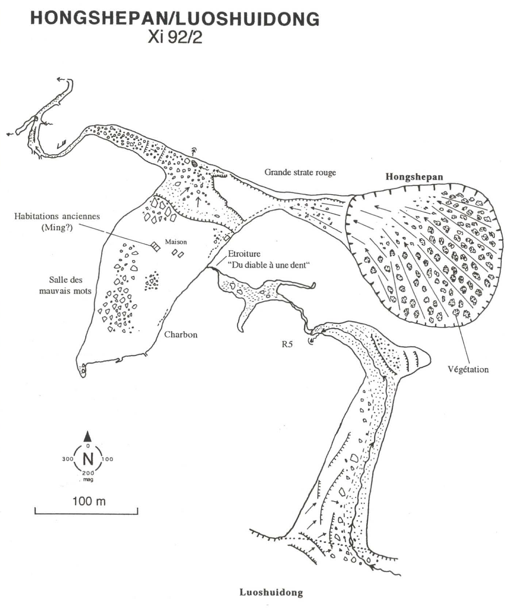 topographie Hongshepan/Luoshuidong 红石板/落水洞