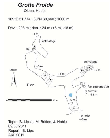 topographie Grotte froide 