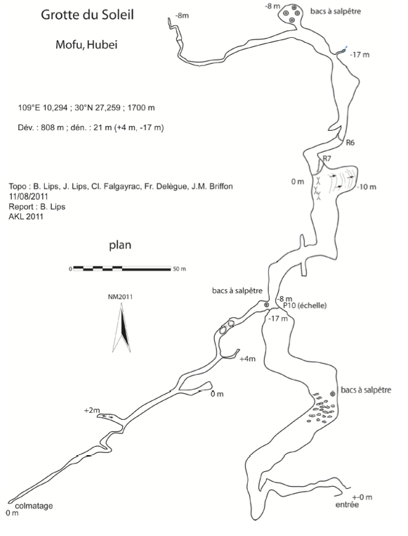 topographie Grotte du soleil 