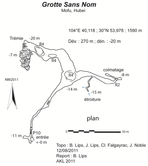 topographie Grotte sans nom 