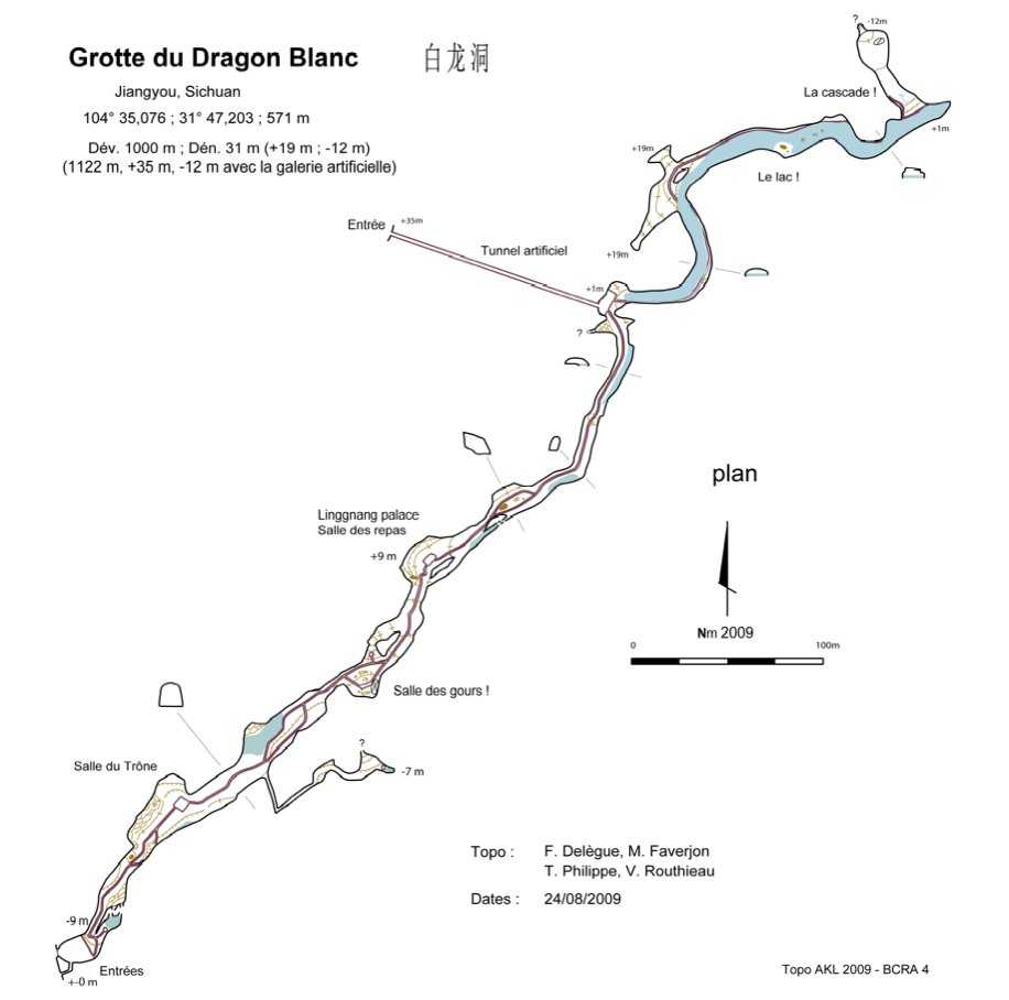 topographie Bailongdong 白龙洞