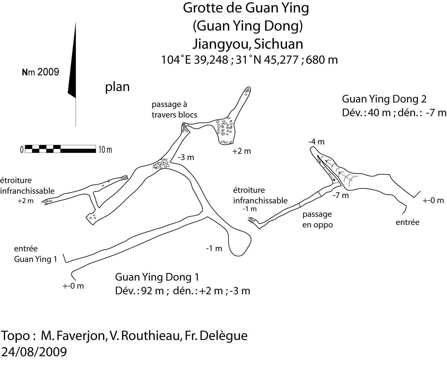 topographie Guanyingdong 1 关映洞 1