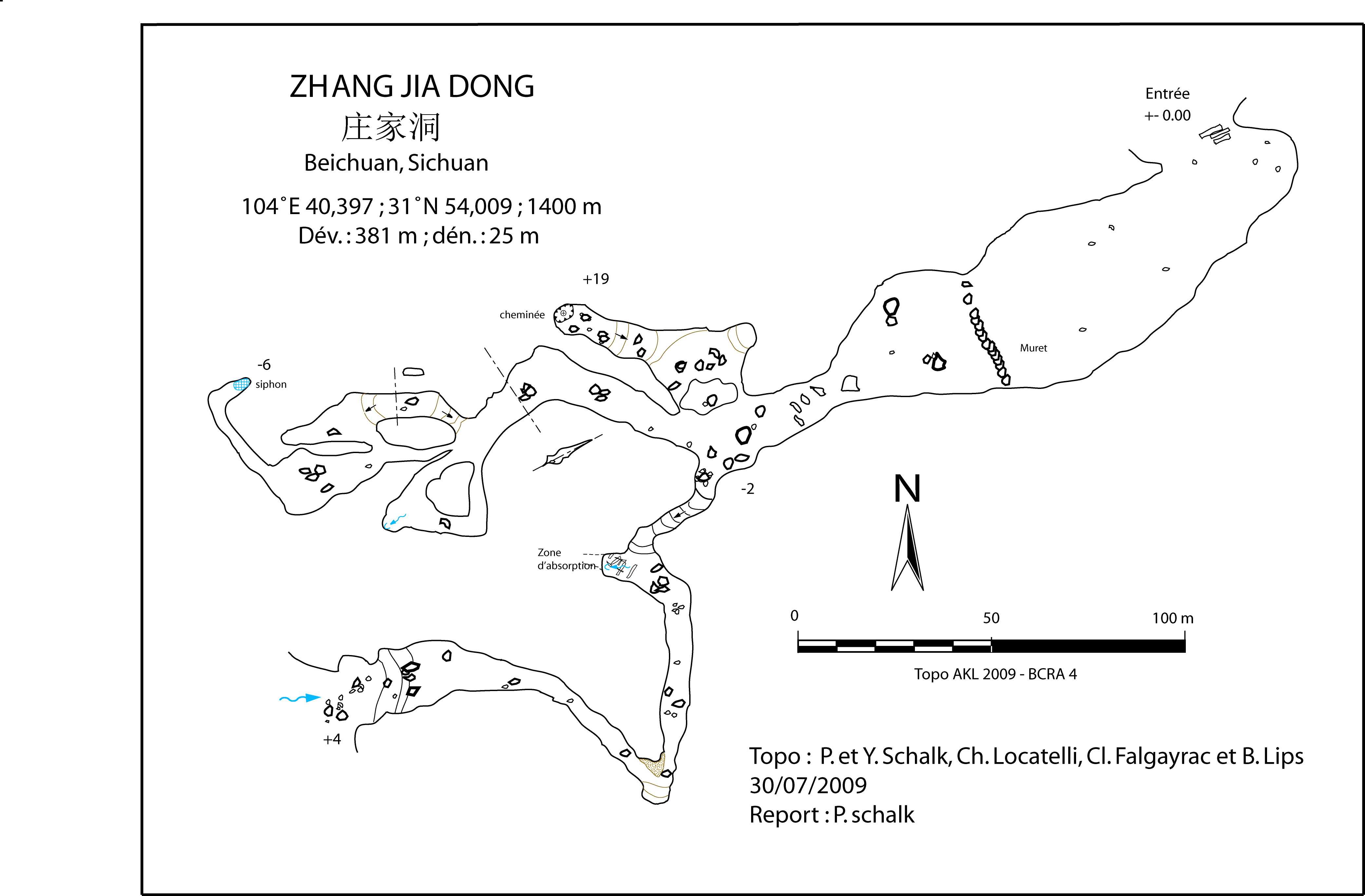 topographie Zhangjiadong 