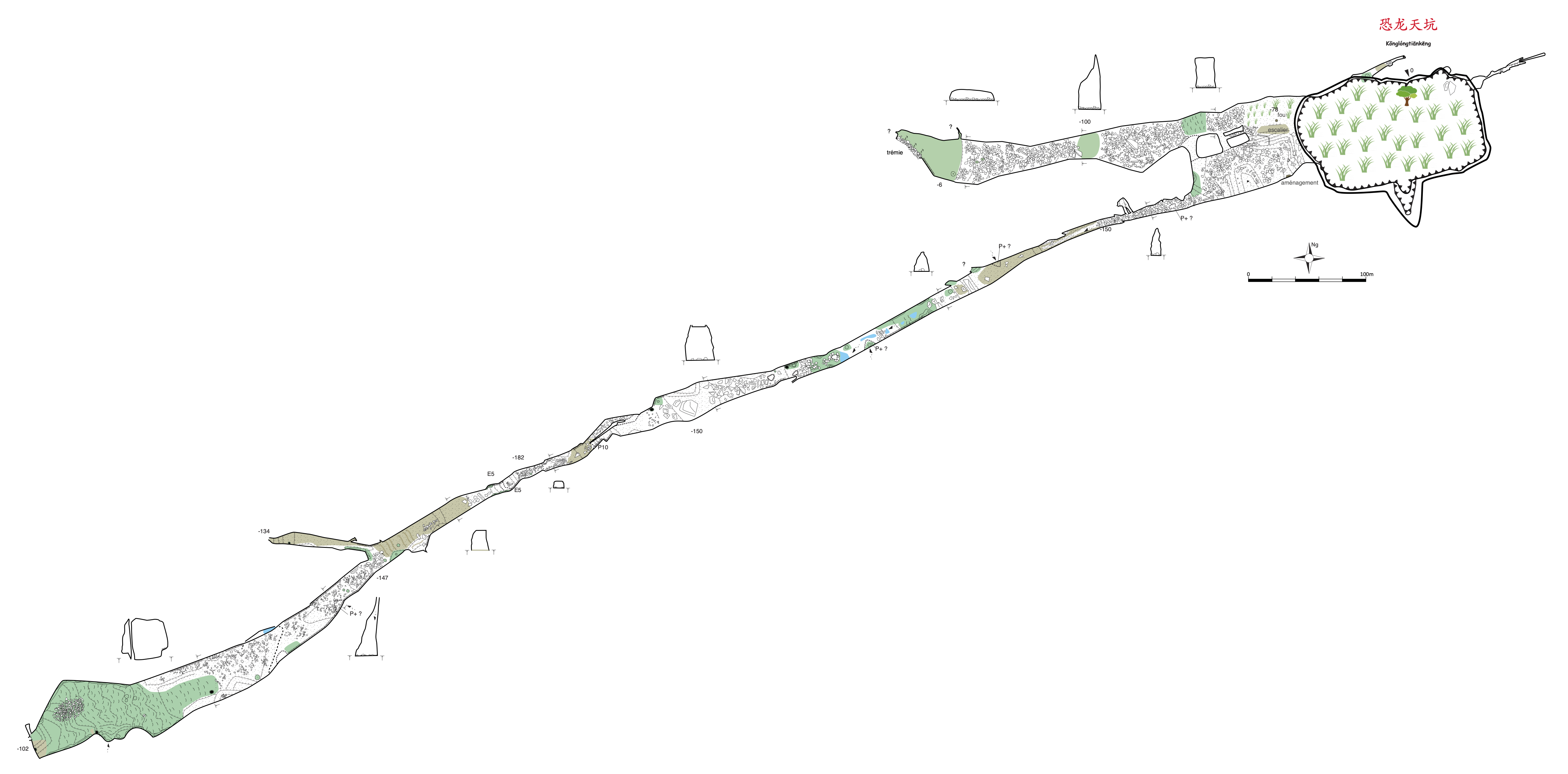 topographie Konglongtiankeng 恐龙天坑