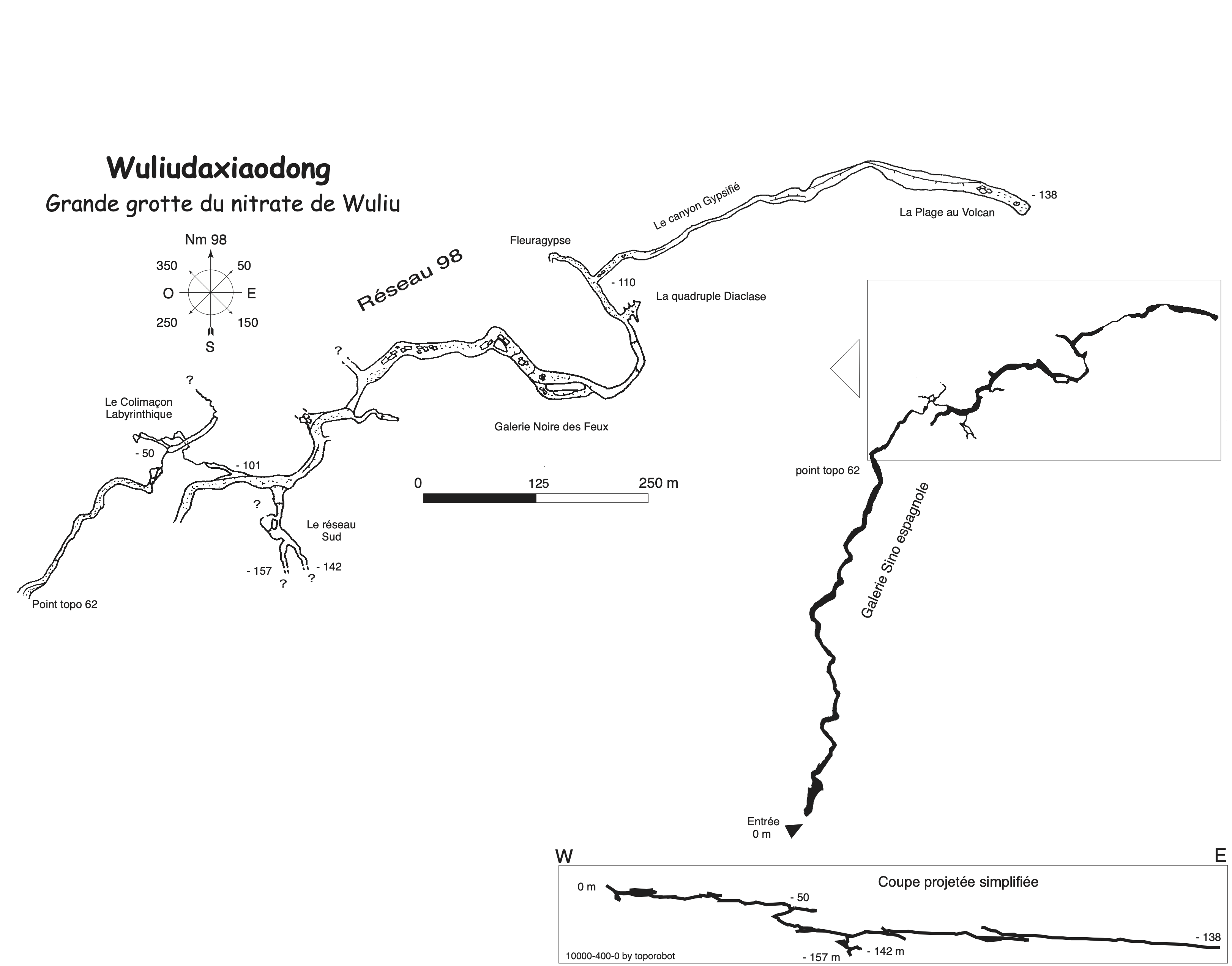 topographie Wuliudaxiaodong 乌柳大硝洞