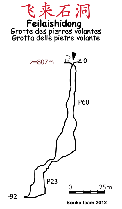 topographie Feilaishidong 飞来石洞