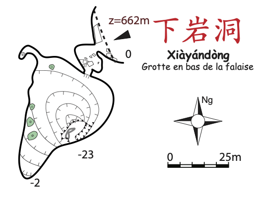 topographie Xiayandong 下岩洞