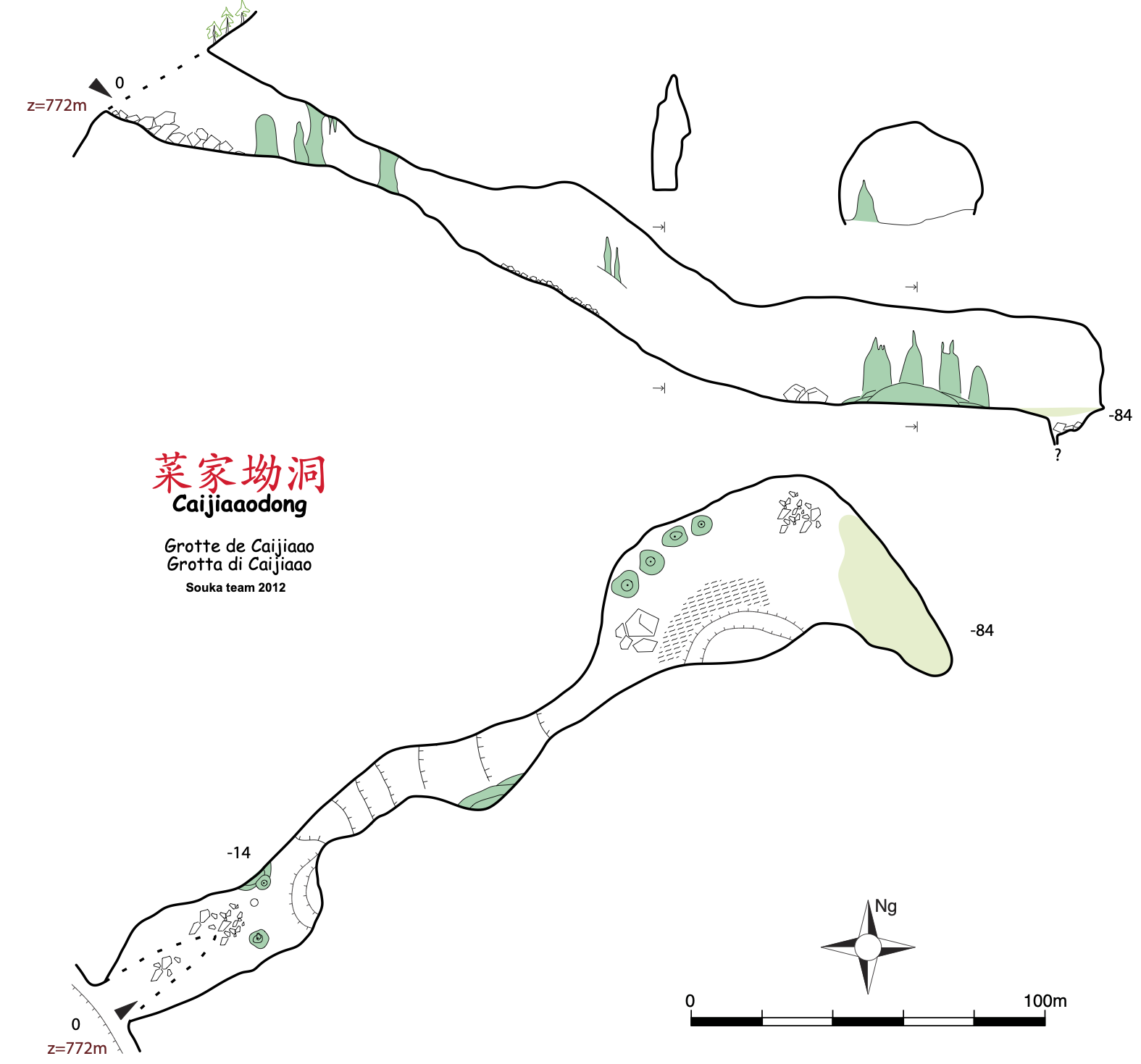 topographie Caijiaaodong 菜家坳洞