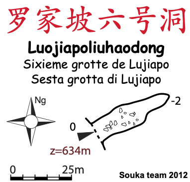 topographie Luojiapoliuhaodong 罗家坡6号洞