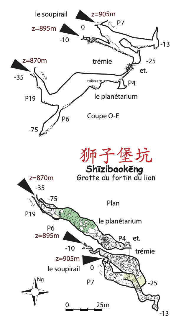 topographie Shizibaokeng 狮子堡坑