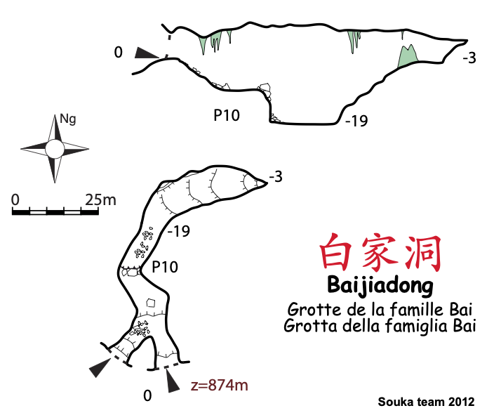 topographie Baijiadong 白家洞