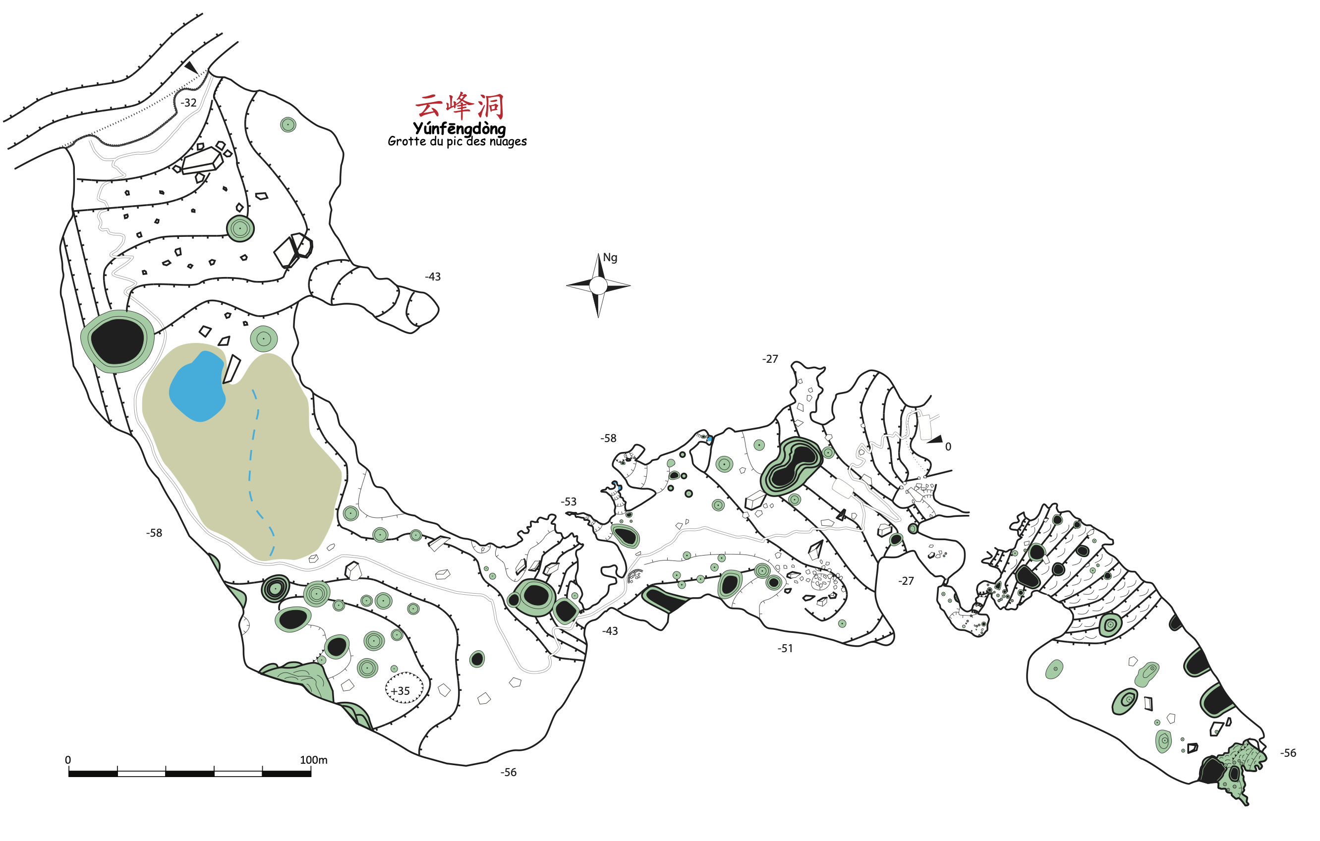 topographie Yunfengdong 云峰洞