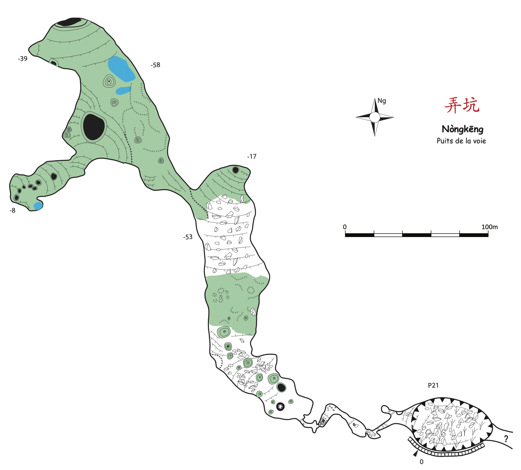 topographie Nongkeng 弄坑