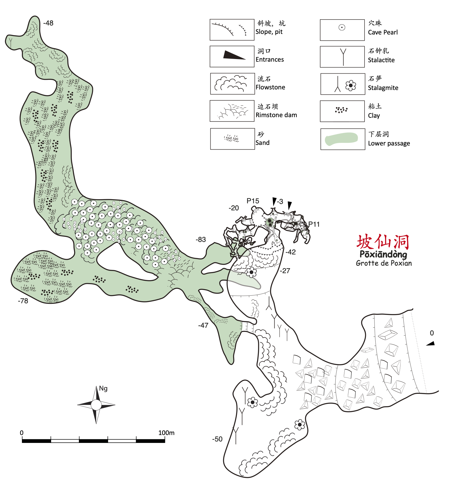 topographie Poxiandong 坡仙洞