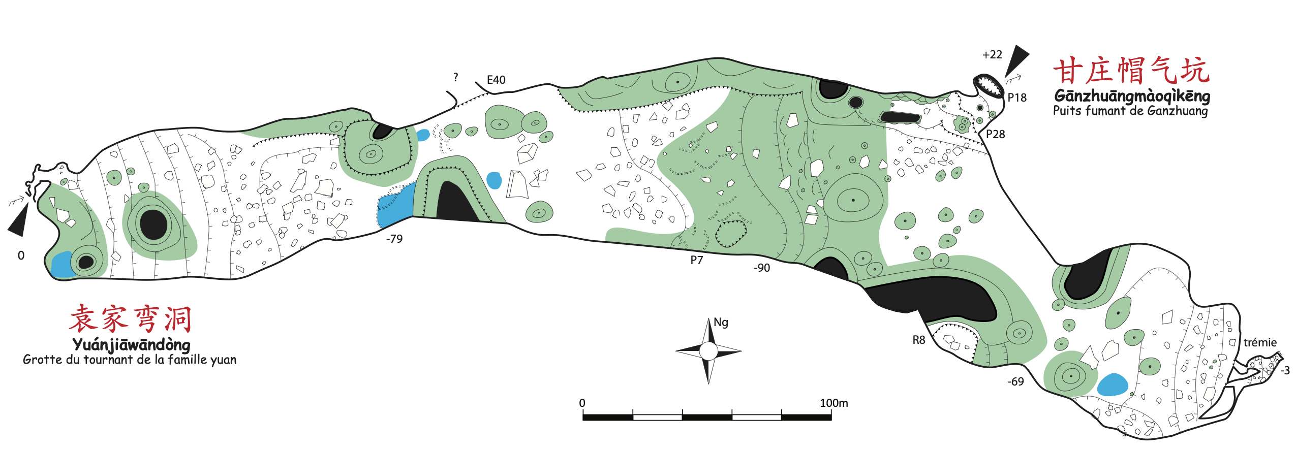 topographie Yuanjiawandong 袁家弯洞