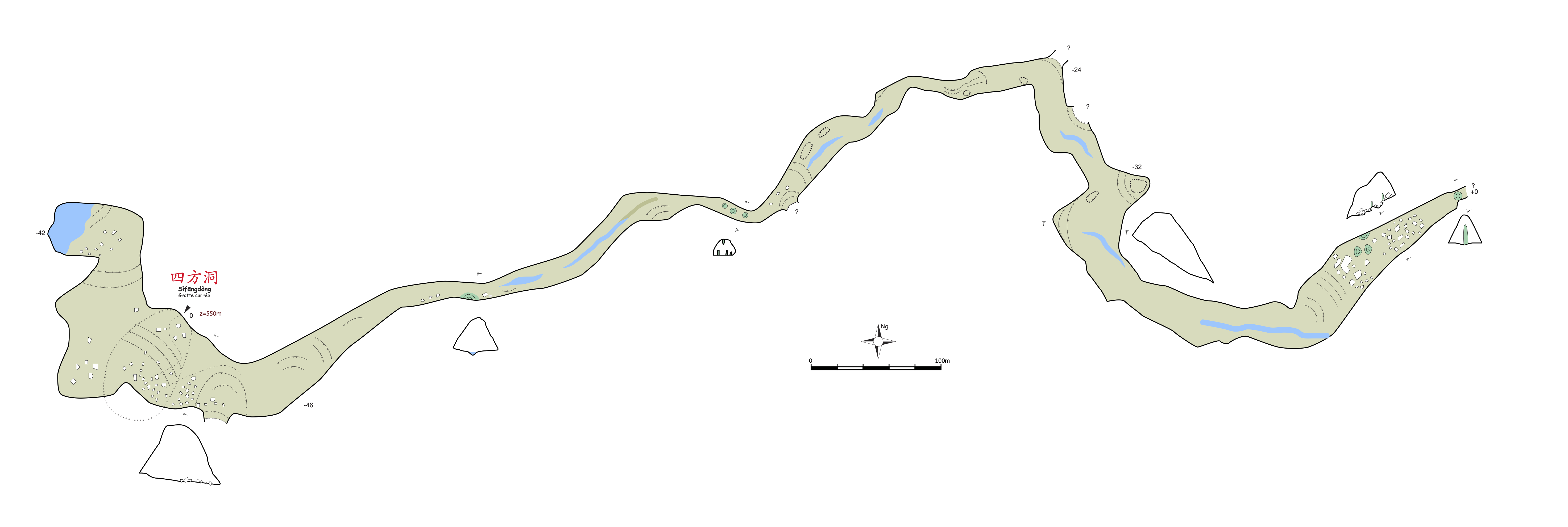 topographie Sifangdong 四方洞