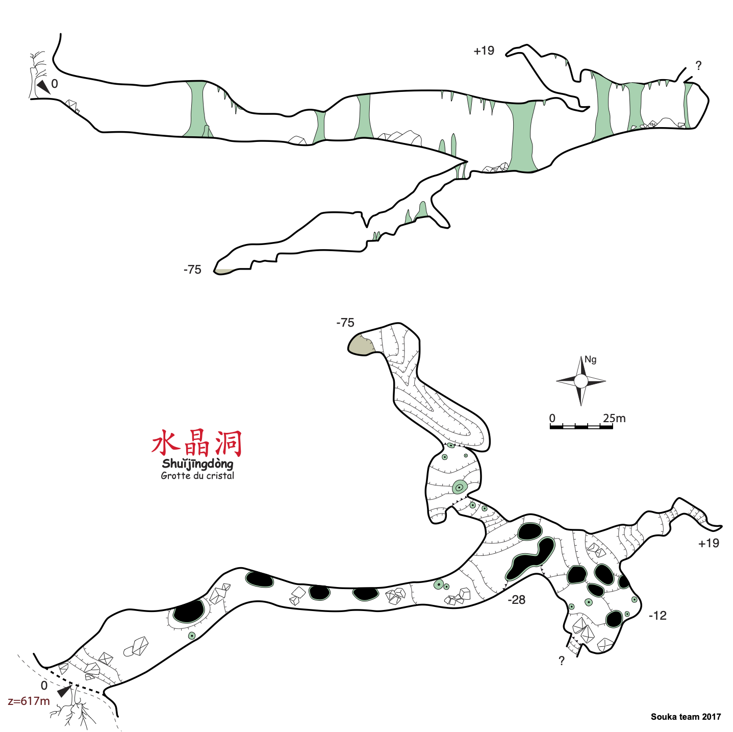 topographie Shuijingdong 水晶洞