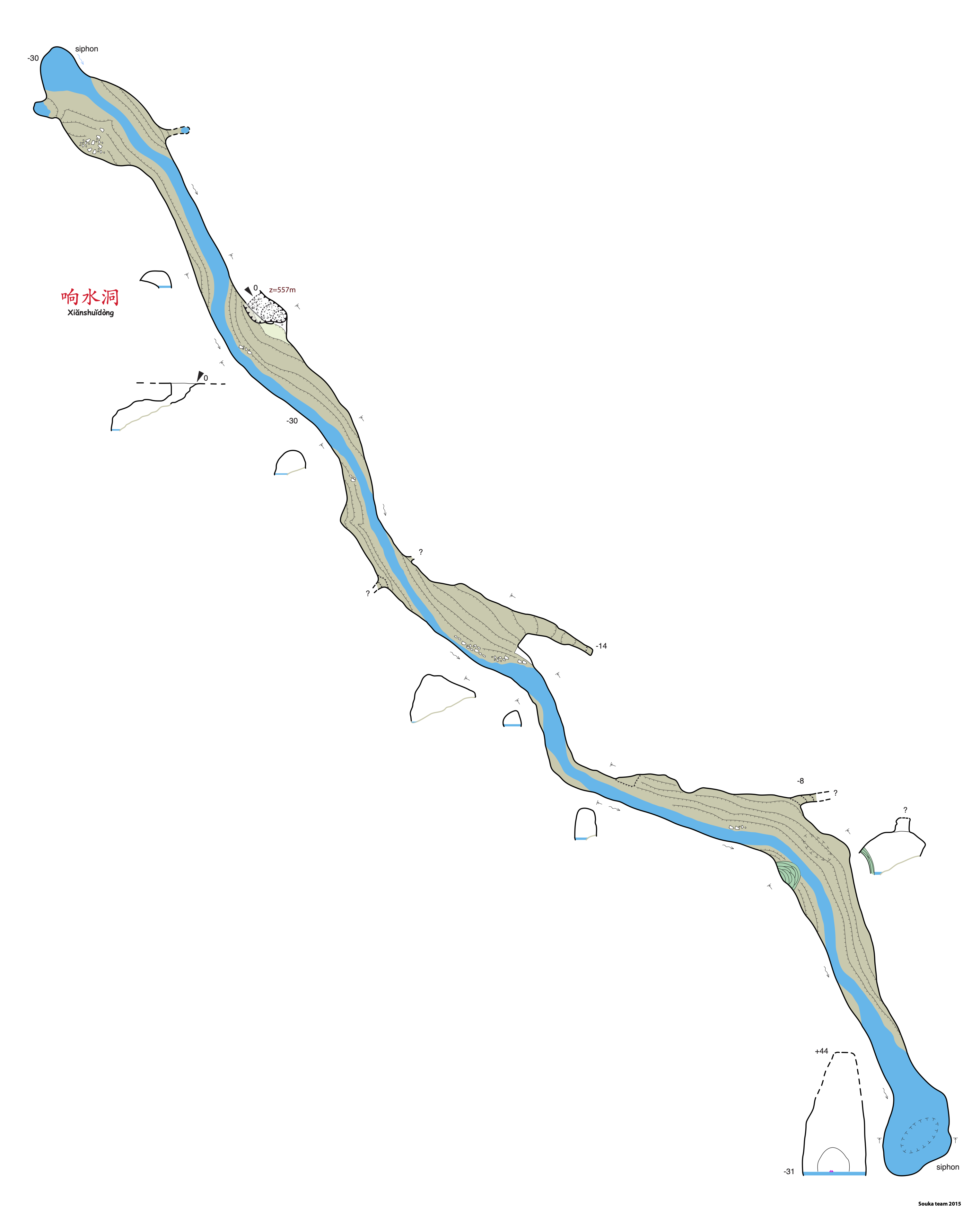 topographie Xiangshuidong 响水洞