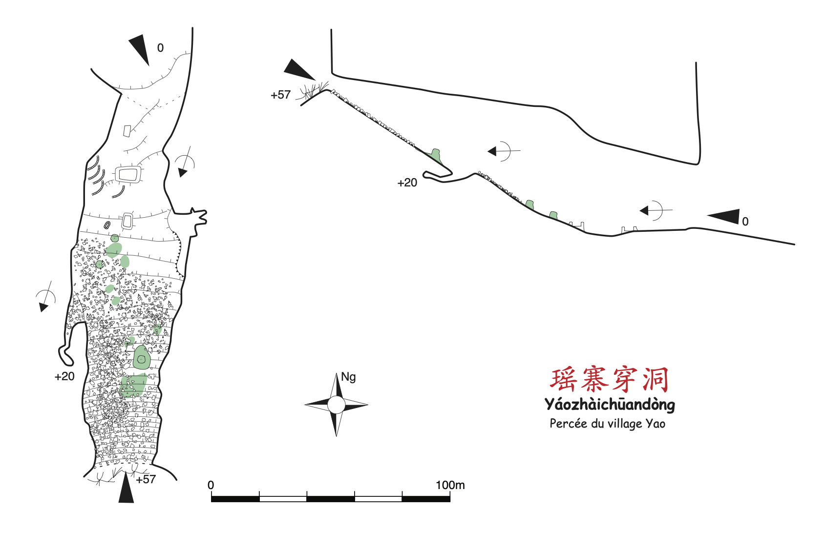 topographie Yaozhaichuandong 瑶寨穿洞