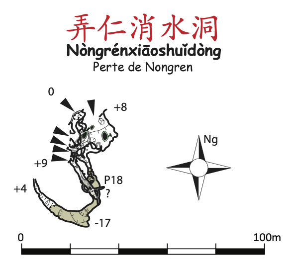 topographie Nongrenxiaoshuidong 弄仁消水洞