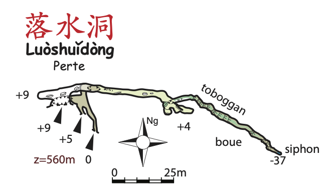 topographie Moutunluoshuidong 谋屯落水洞