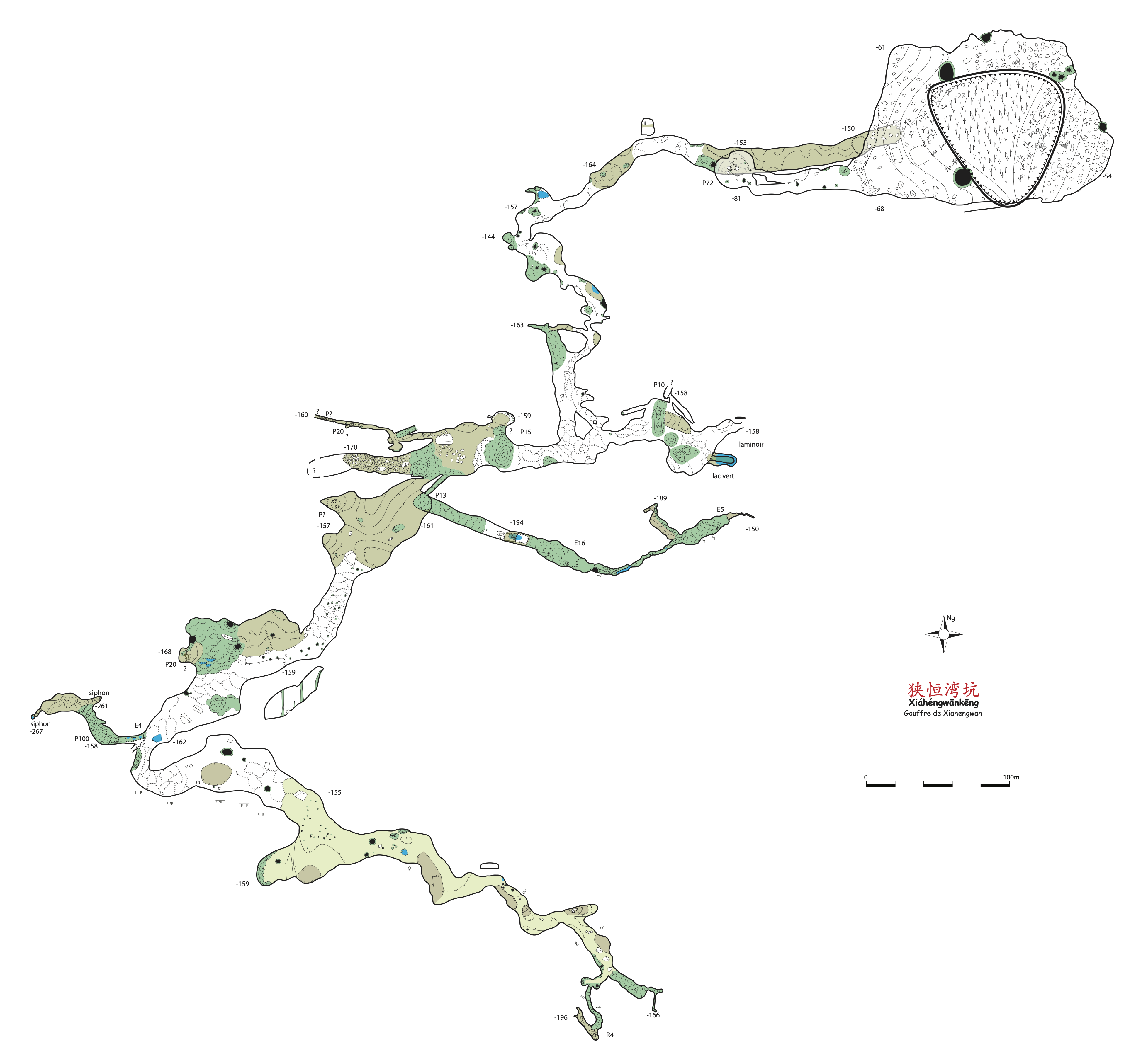 topographie Xiahengwankeng 狭恒湾坑