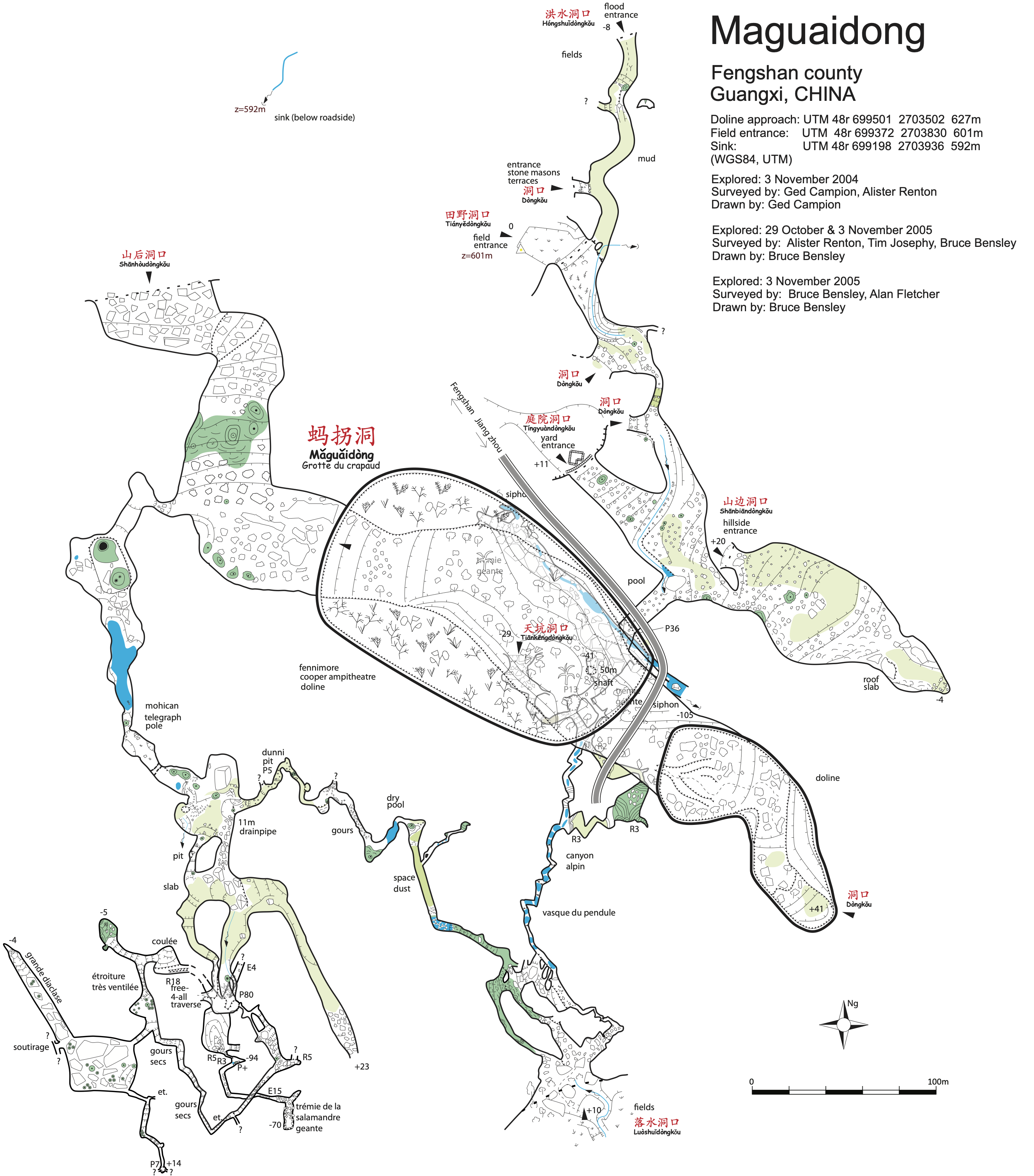 topographie Magaidong 蚂拐洞