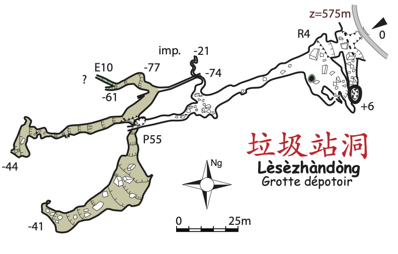 topographie Lesezhandong 垃圾站洞