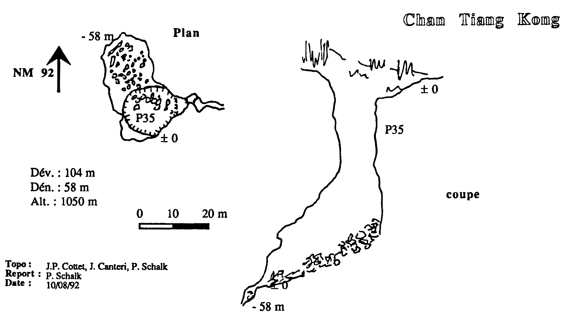 topographie Chantiangkong 洞
