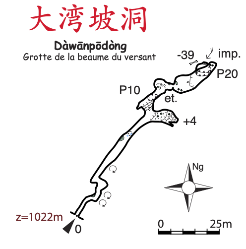 topographie Dawanpodong 大弯坡洞