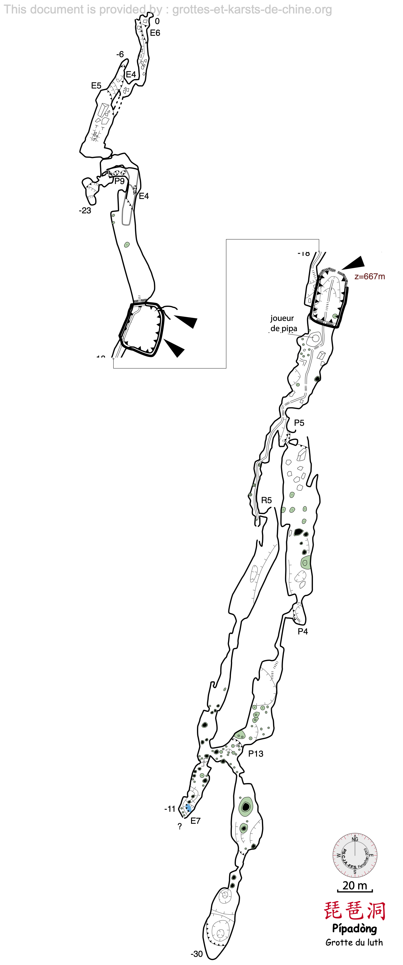 topographie Pipadong 琵琶洞