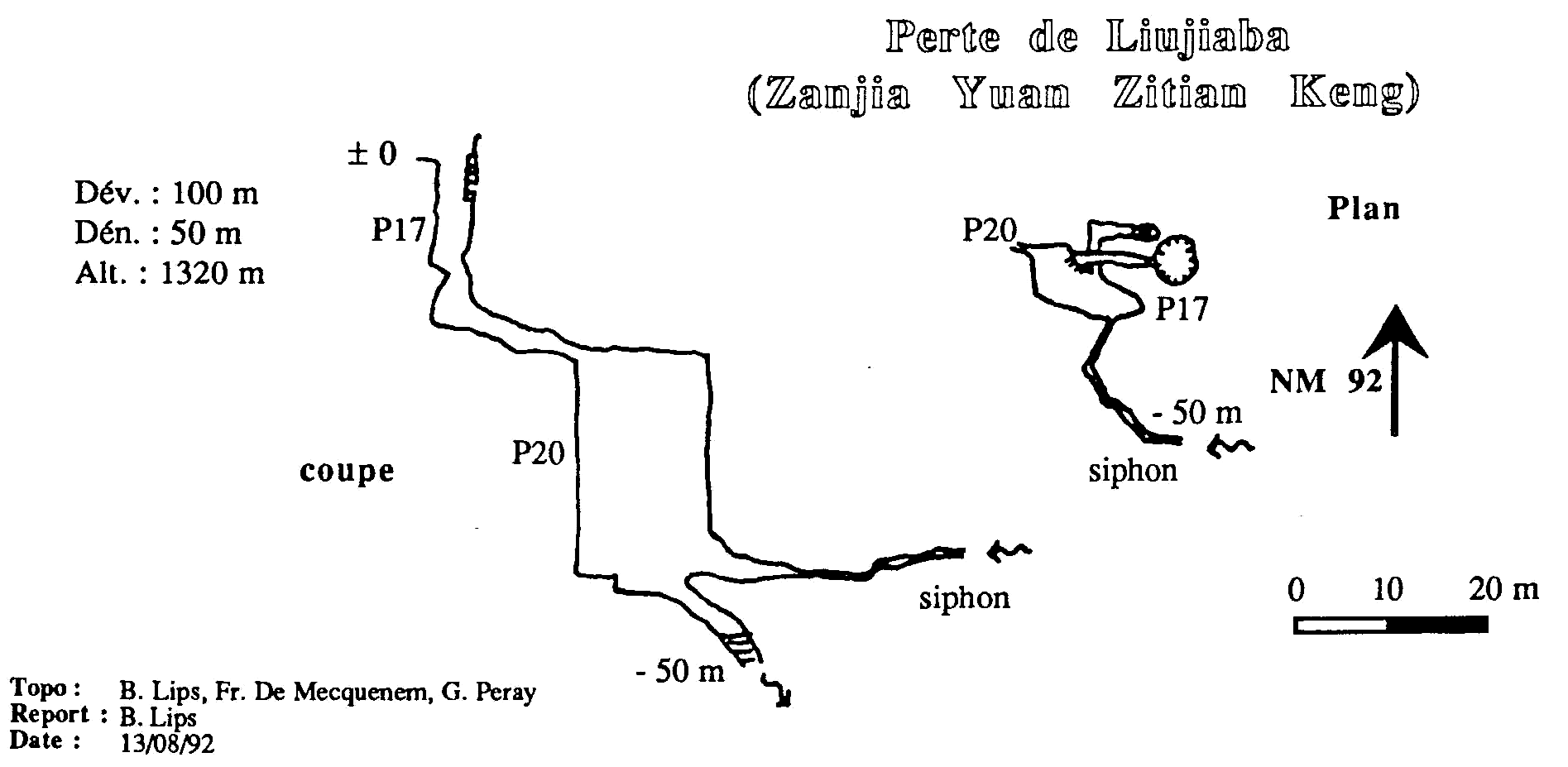 topographie Zanjiayuanzitiankeng 