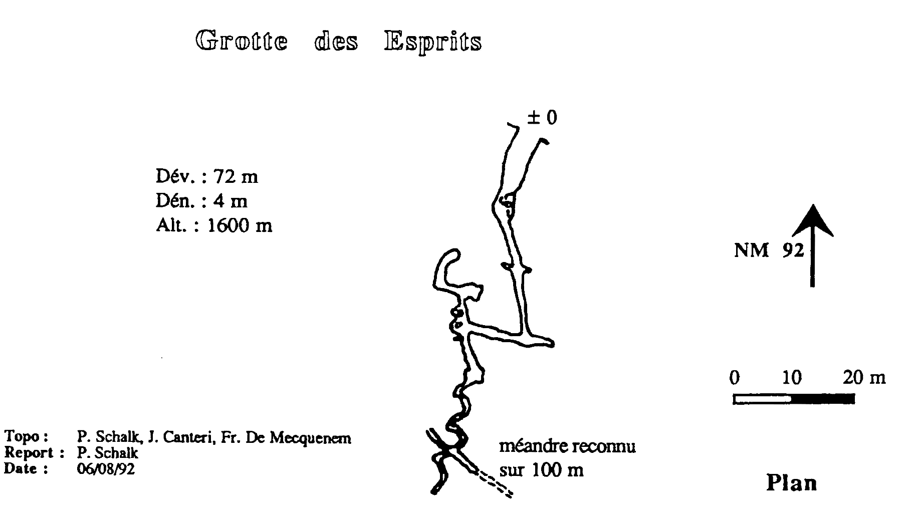 topographie Grotte Des Esprits 