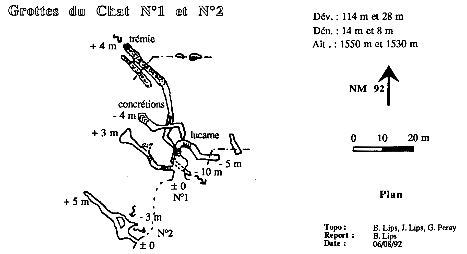 topographie Grotte Du Chat N°1 