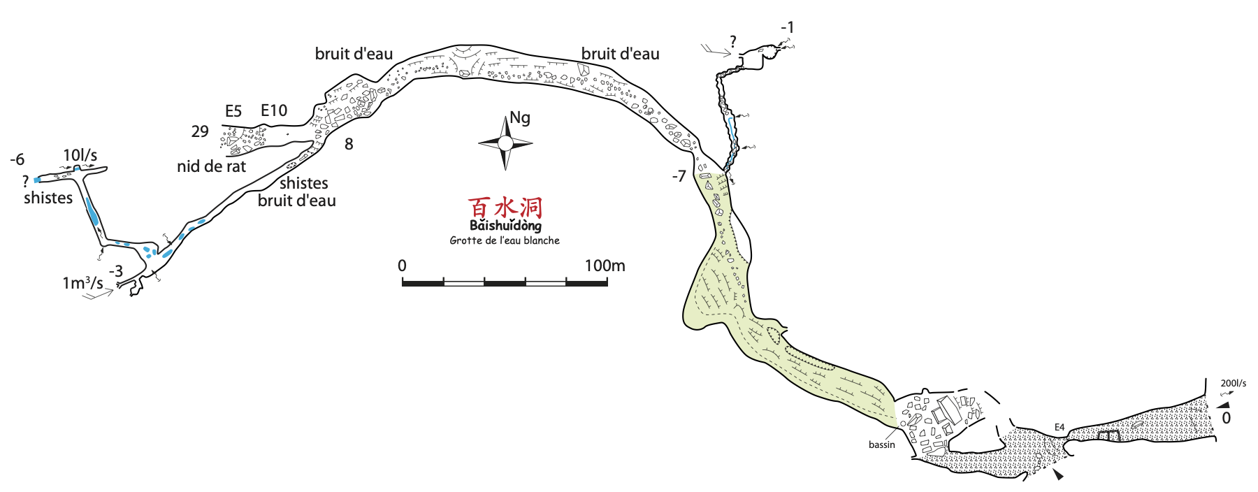 topographie Baishuidong 白水洞