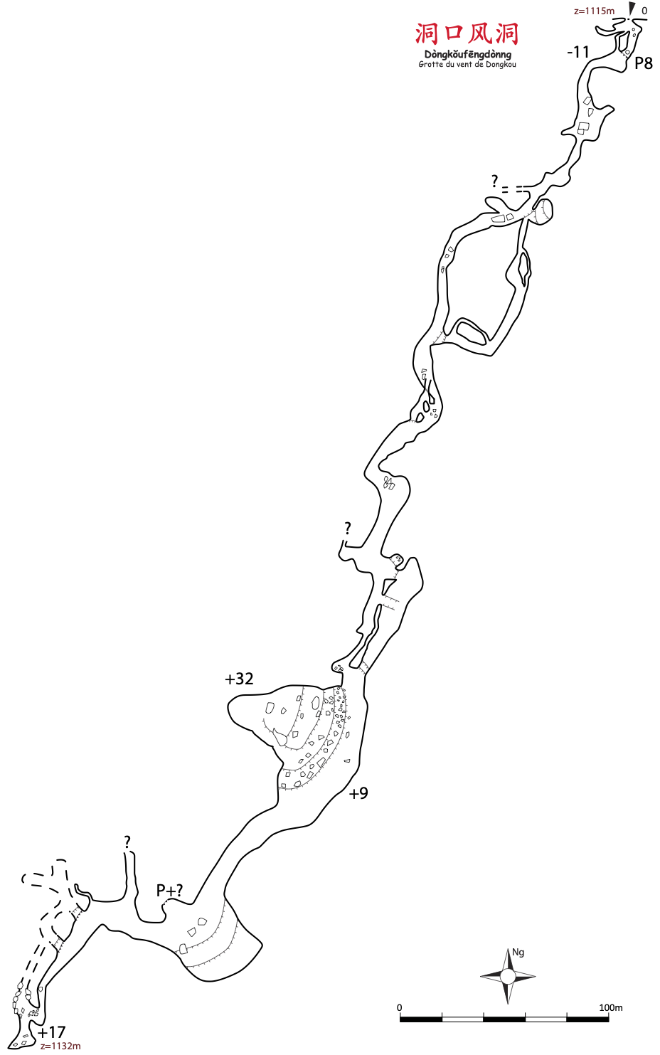 topographie Dongkoufengdong 洞口风洞