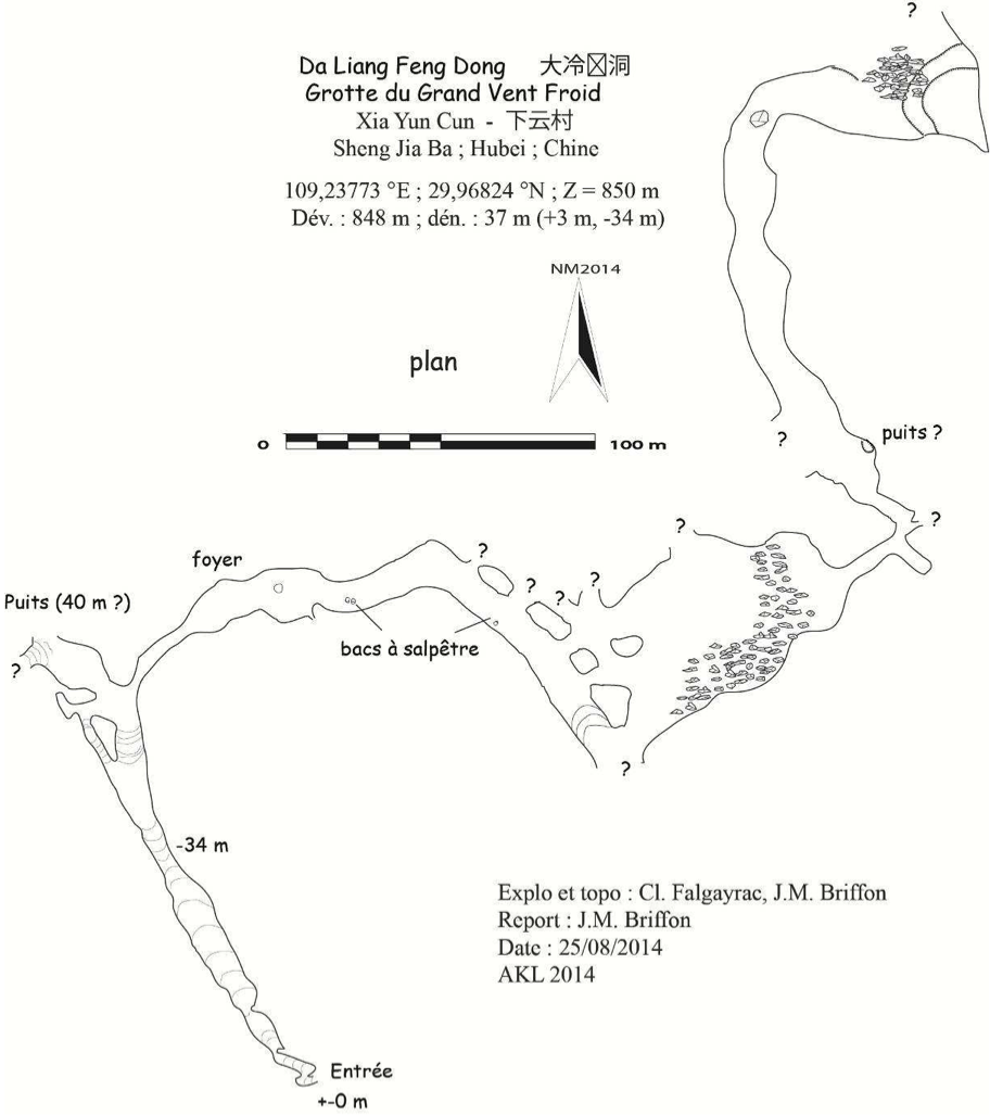 topographie Daliangfengdong 