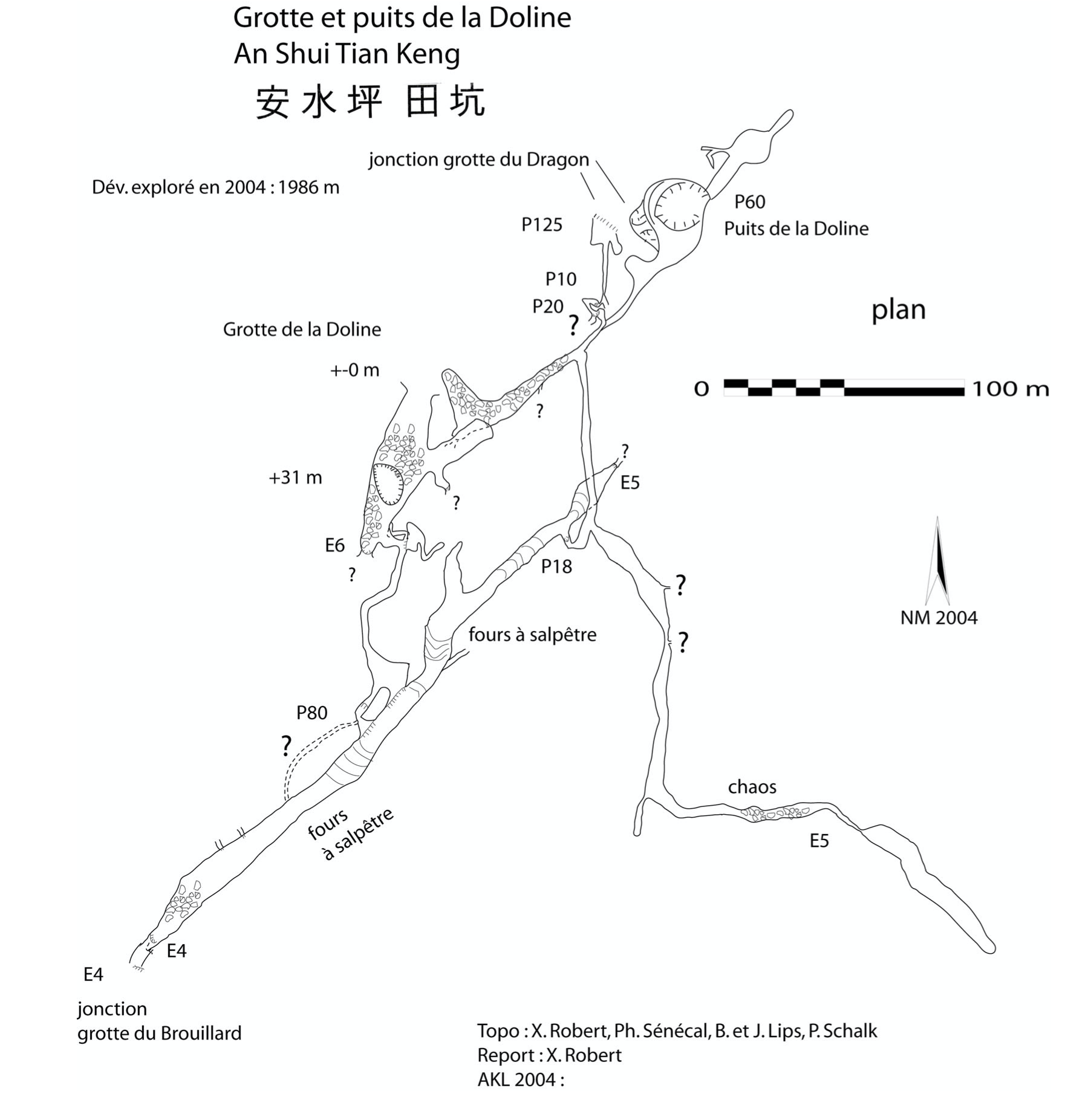 topographie Grotte de la doline 