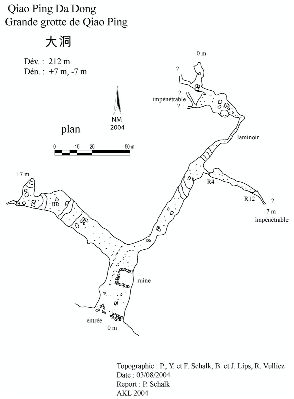 topographie Qiaopingdadong 