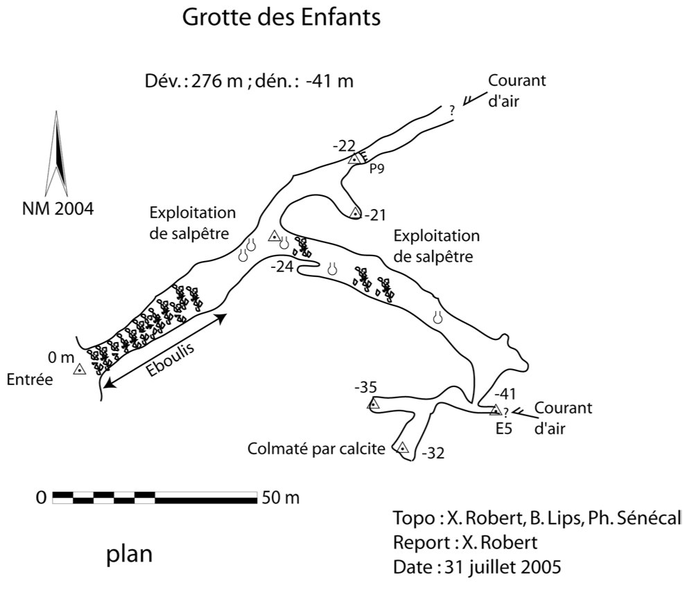 topographie Grotte des enfants 