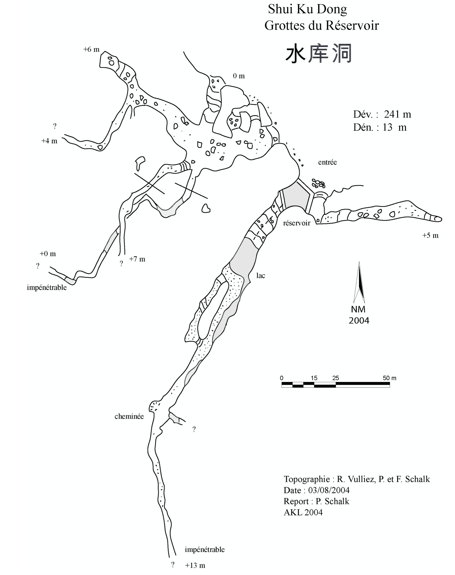 topographie Grottes du réservoir 