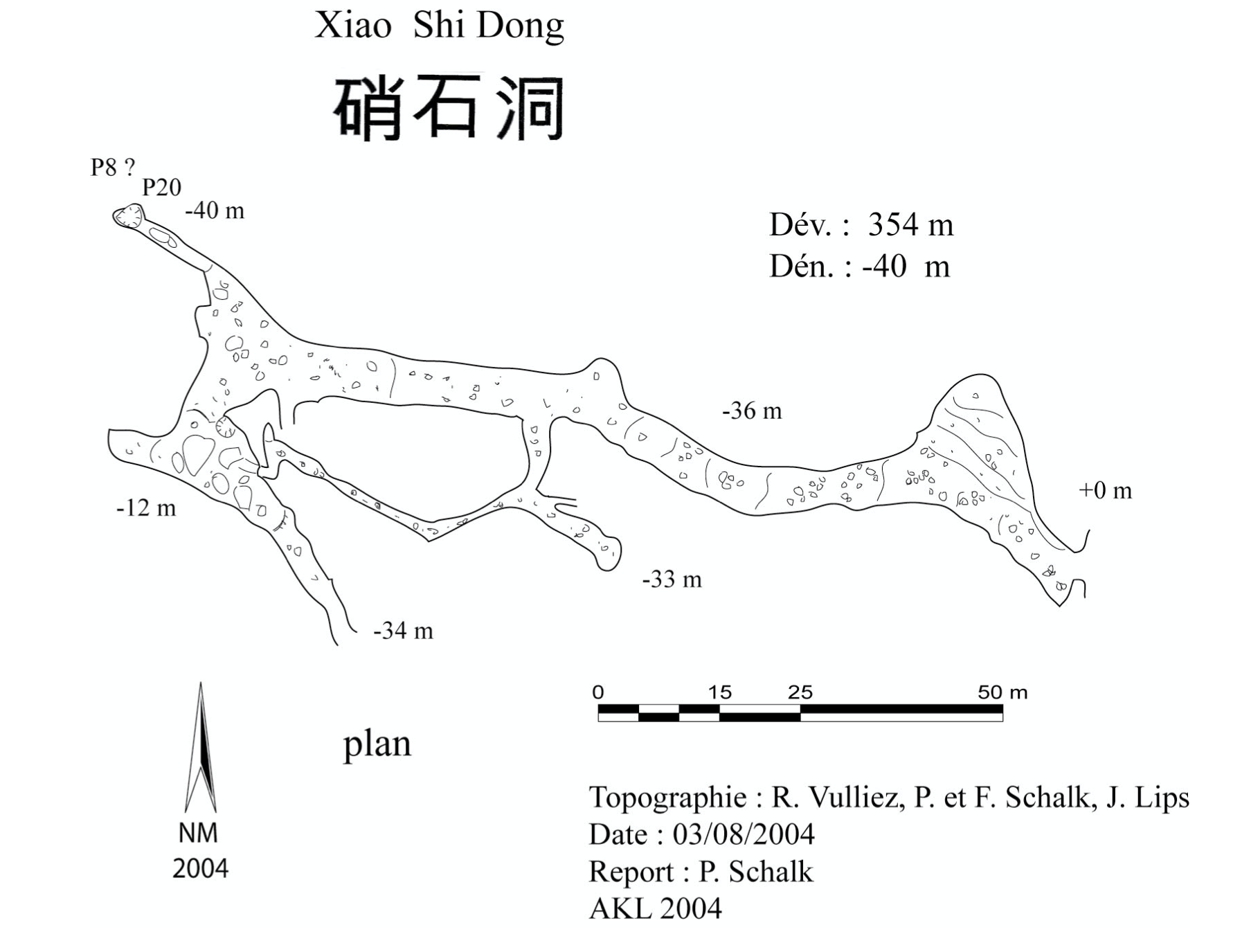 topographie Xiaoshidong 